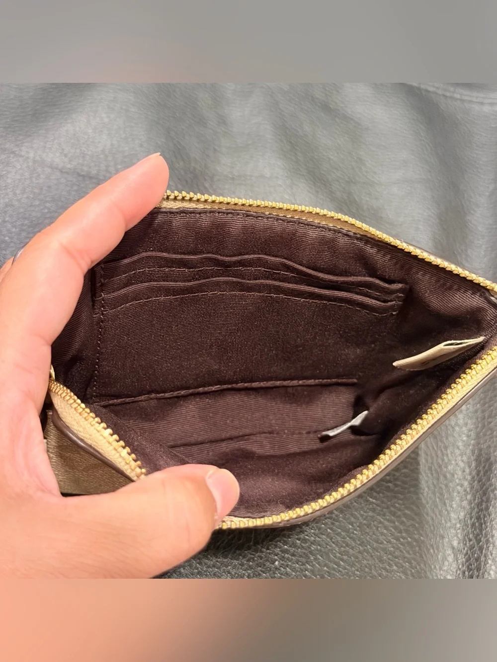 Coach Corner Zip Wristlet